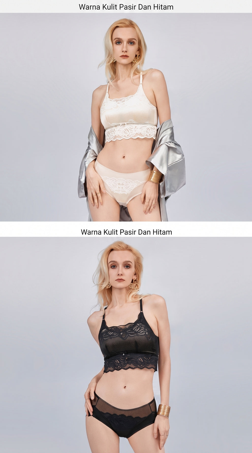 Bra Wanita Reka Bentuk Belakang Berkilau, 3 Warna 2302 – butiran produk 2
