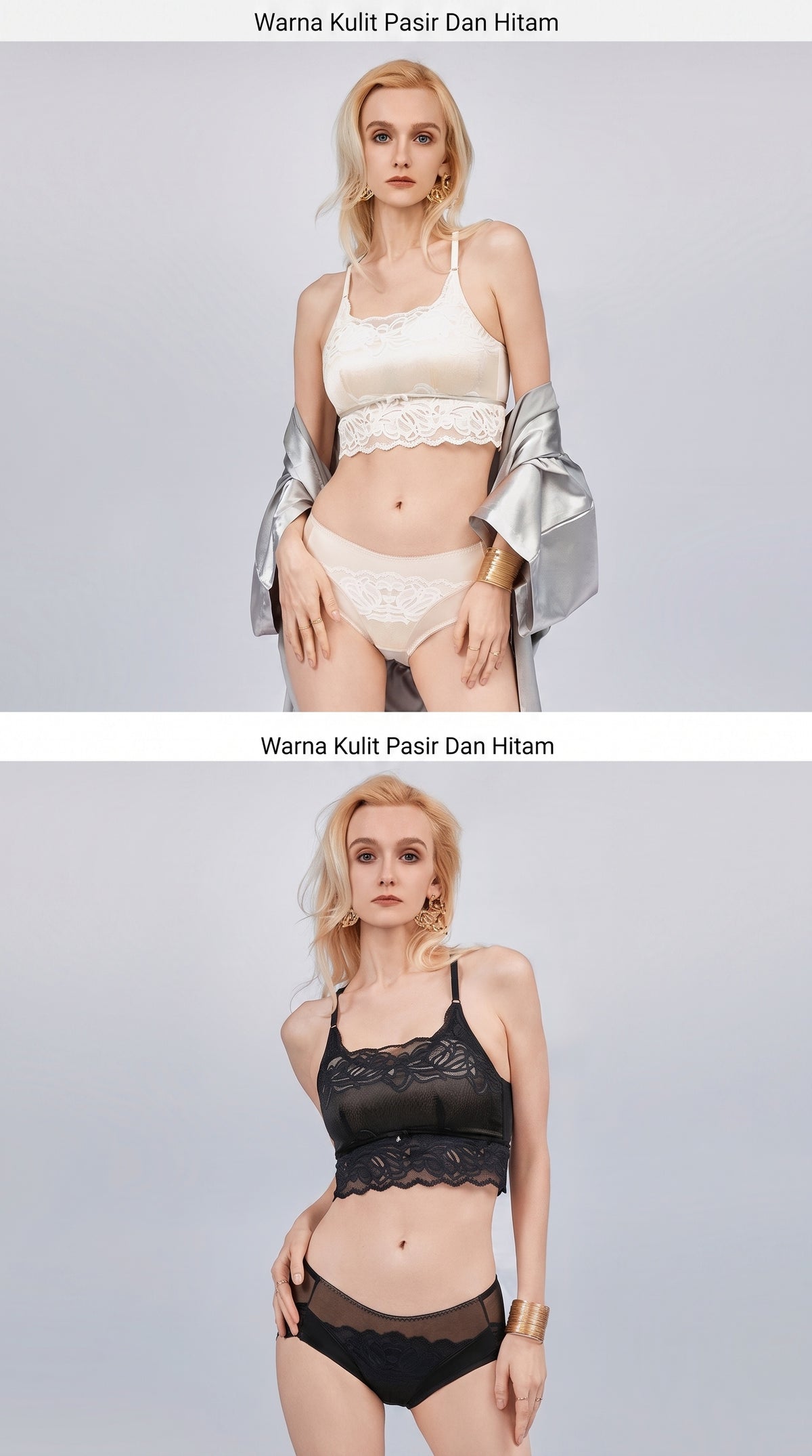 Bra Wanita Reka Bentuk Belakang Berkilau, 3 Warna 2302 – butiran produk 2
