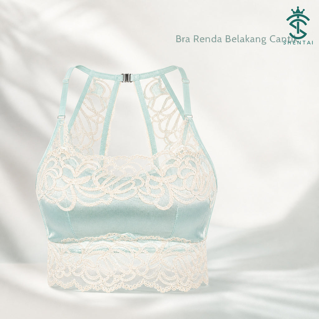 Bra Wanita Reka Bentuk Belakang Berkilau, 3 Warna 2302 – imej produk 1