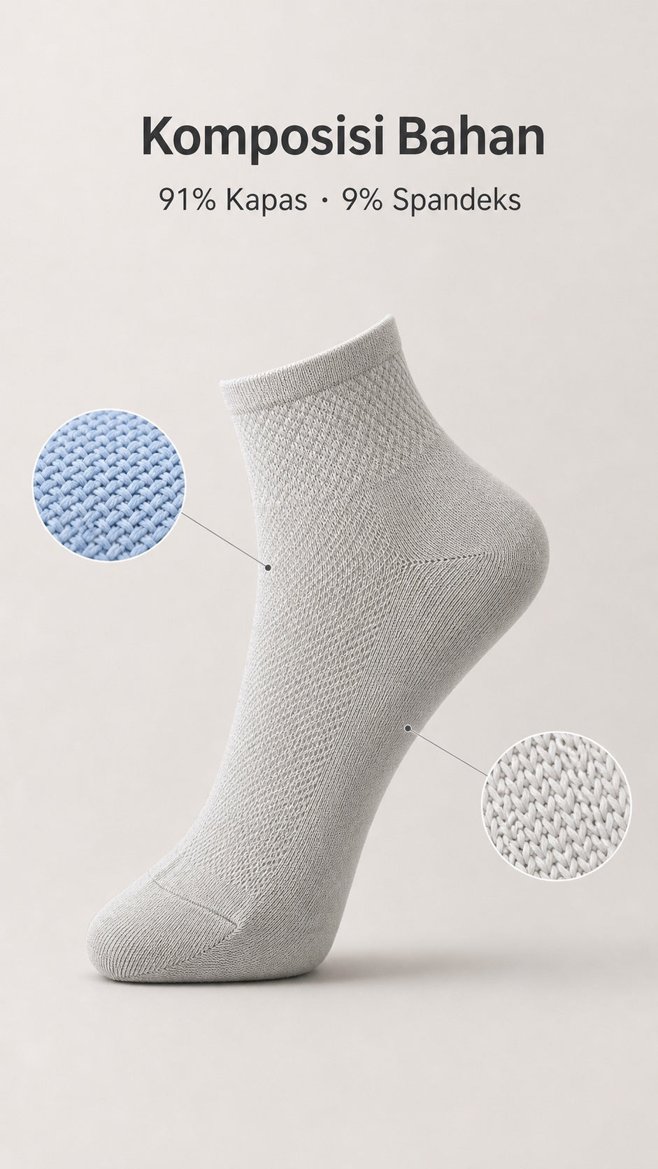 Men's 5-Pair Cotton-Blend Socks — 03, product detail 04