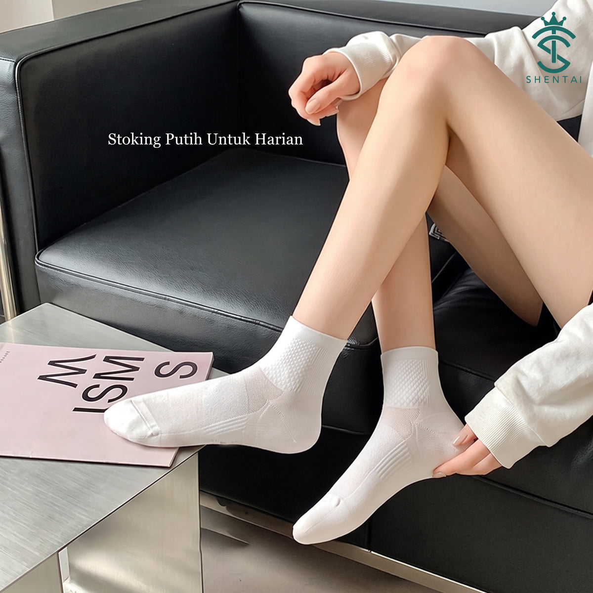 Women's 5-Pair Cotton-Blend Socks — 04, product feature view 02