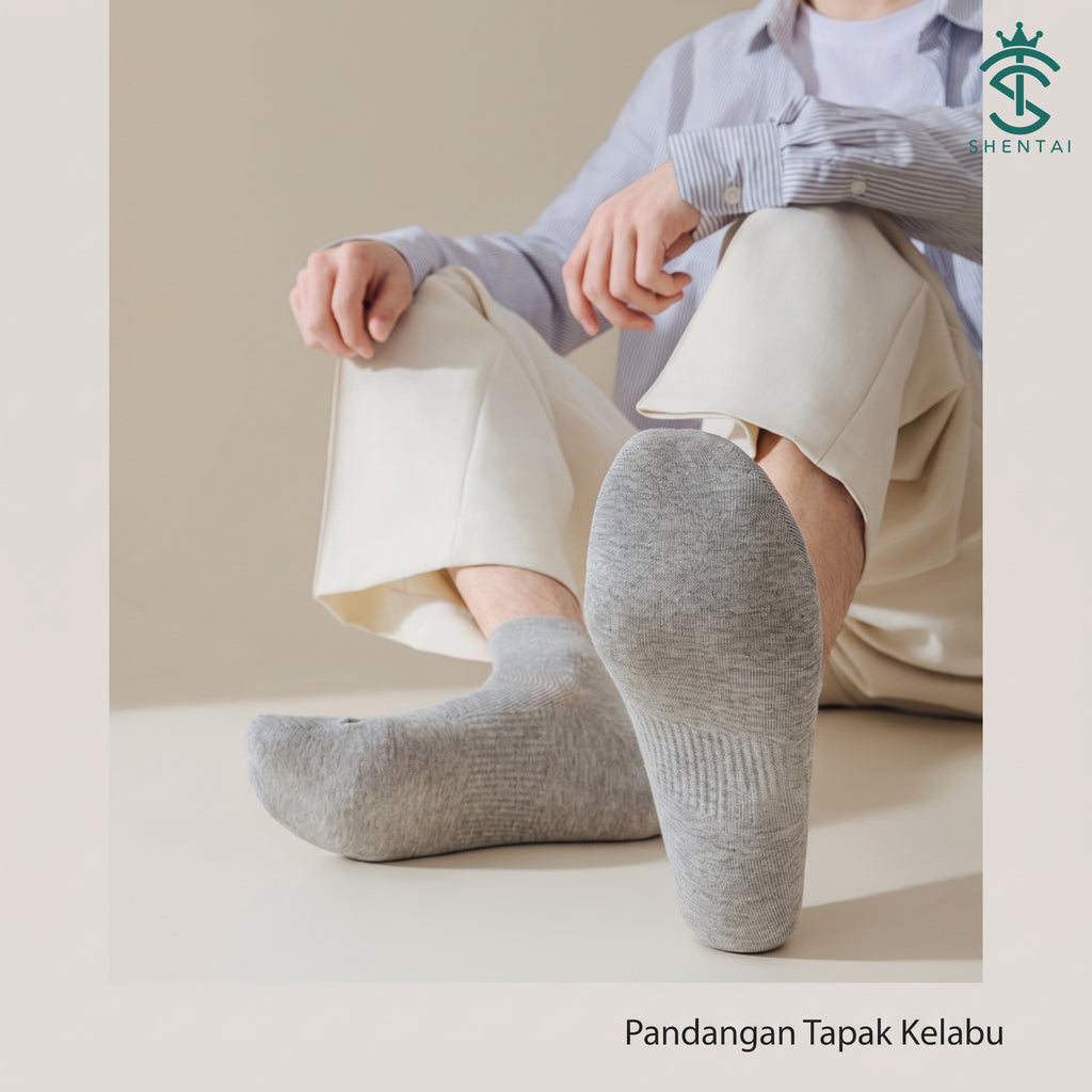Men's 5-Pair Cotton-Blend Socks — 03, product feature view 02