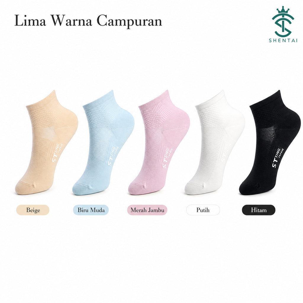 Women's 5-Pair Cotton-Blend Socks — 04, product feature view 05