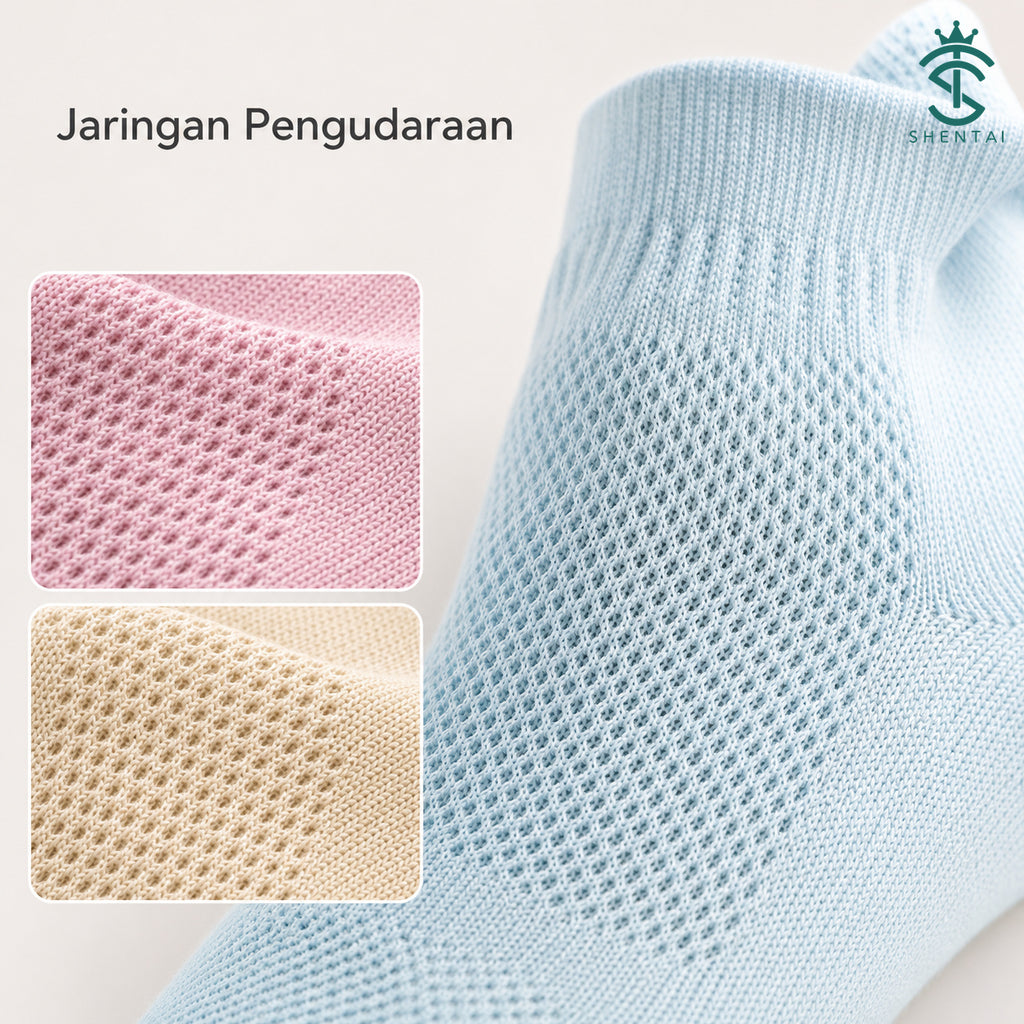 Women's 5-Pair Cotton-Blend Socks — 04, product feature view 06