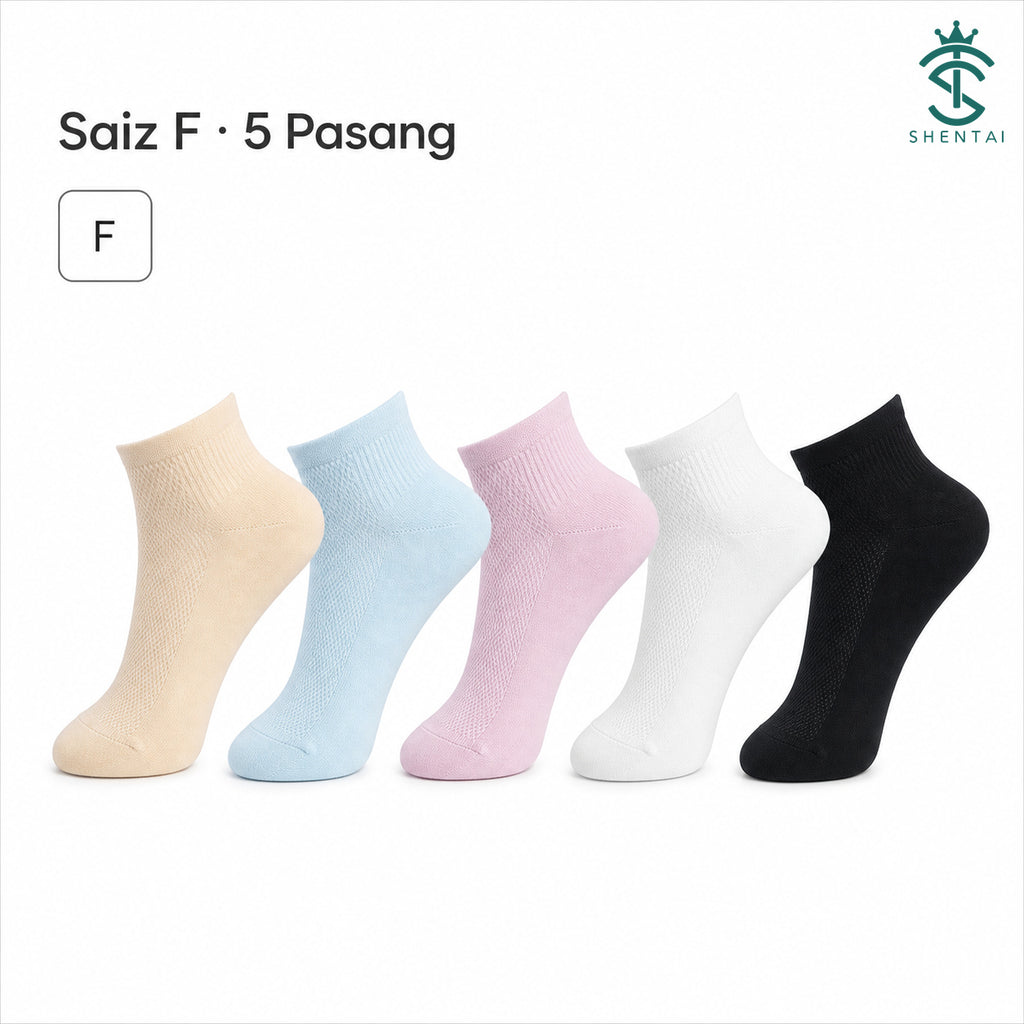 Women's 5-Pair Cotton-Blend Socks — 04, product feature view 09