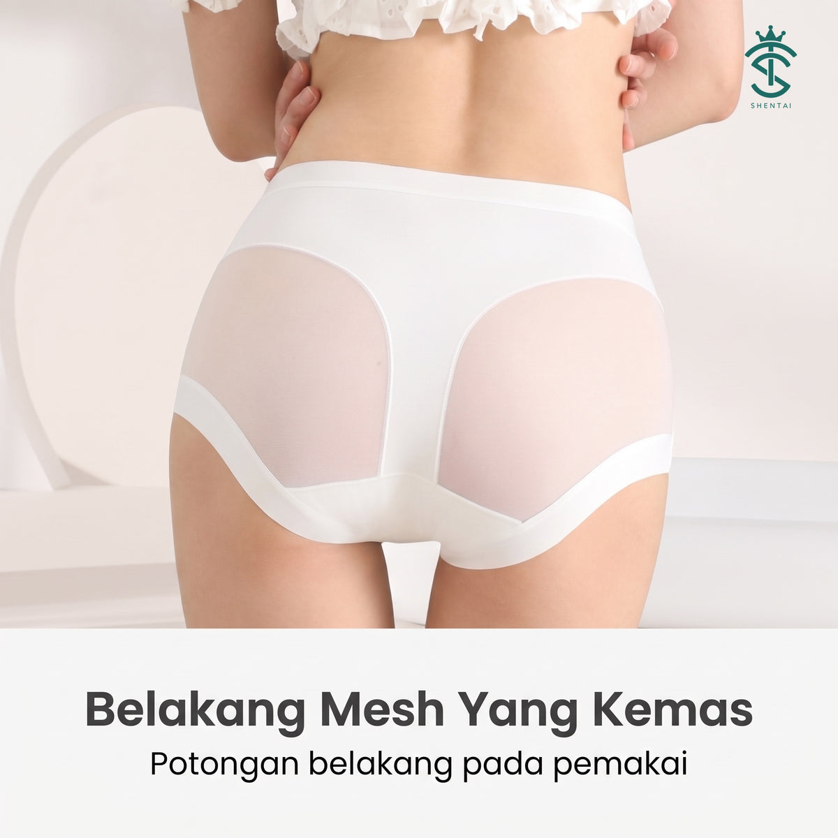 Seluar Dalam Wanita Gaya Perancis, Kain Sutera Lembut 6 Warna 2961 – imej produk 7