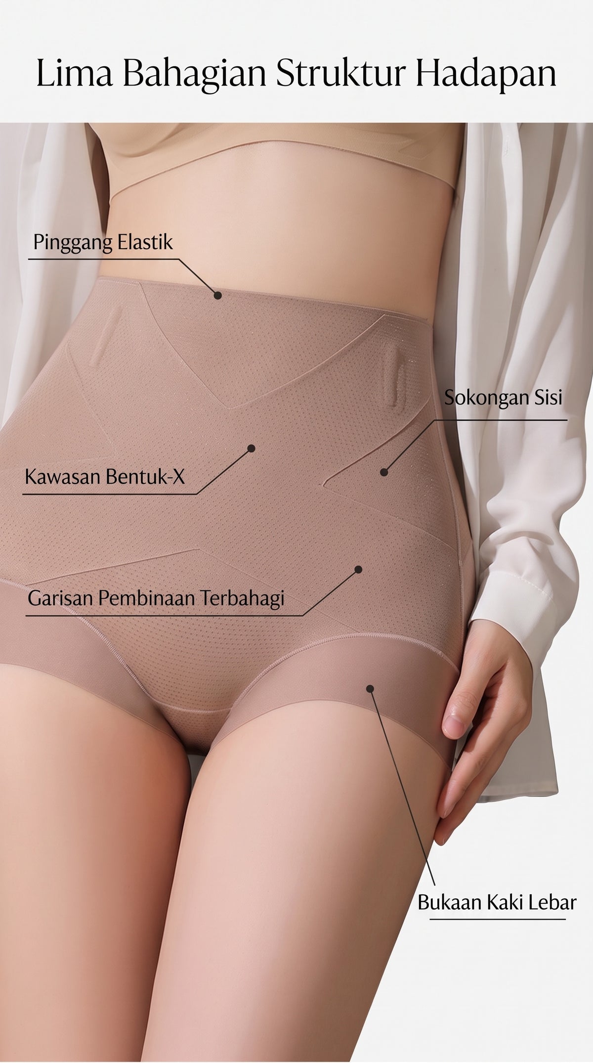 Seluar Dalam Wanita Pinggang Tinggi Corak Komik, 2 Warna Selesa 2904 – butiran produk 1