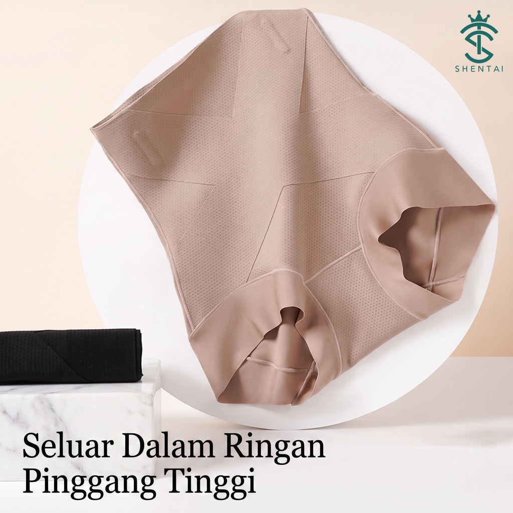 Seluar Dalam Wanita Pinggang Tinggi Corak Komik, 2 Warna Selesa 2904 – imej produk 1