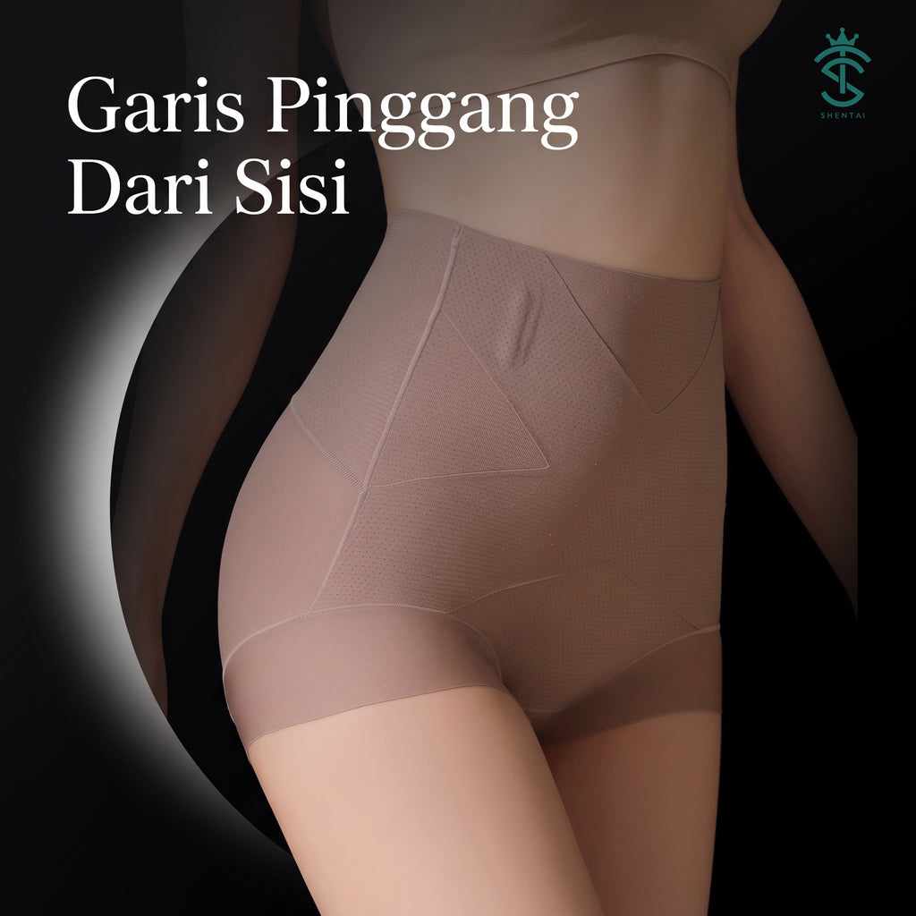 Seluar Dalam Wanita Pinggang Tinggi Corak Komik, 2 Warna Selesa 2904 – imej produk 3
