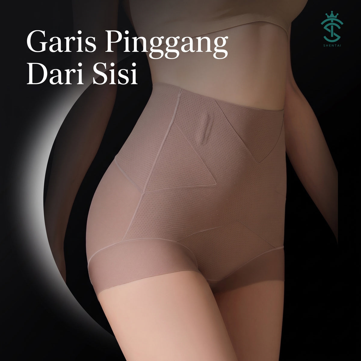 Seluar Dalam Wanita Pinggang Tinggi Corak Komik, 2 Warna Selesa 2904 – imej produk 3