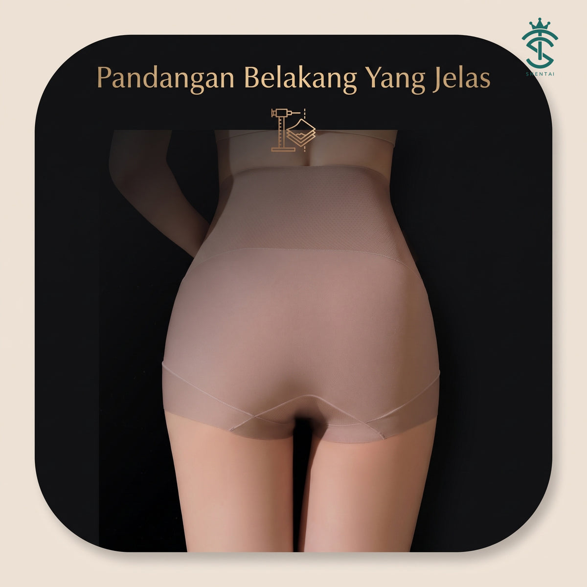 Seluar Dalam Wanita Pinggang Tinggi Corak Komik, 2 Warna Selesa 2904 – imej produk 4