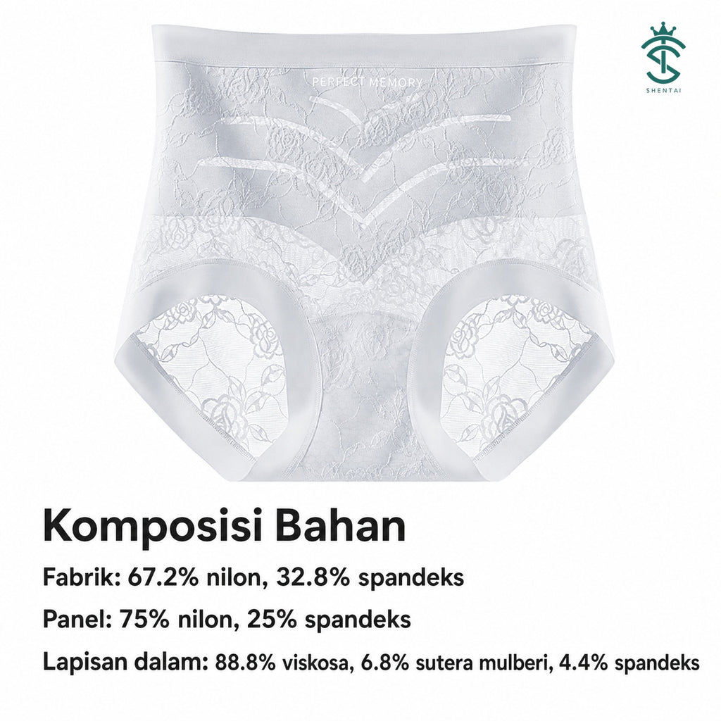 Seluar Dalam Wanita Pinggang Tinggi Renda, Sokongan Selesa 6 Warna 2987 – imej produk 8
