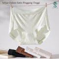 Seluar Dalam Wanita Satin Berkilau Pinggang Tinggi, 6 Warna Selesa 2891 – imej produk 1