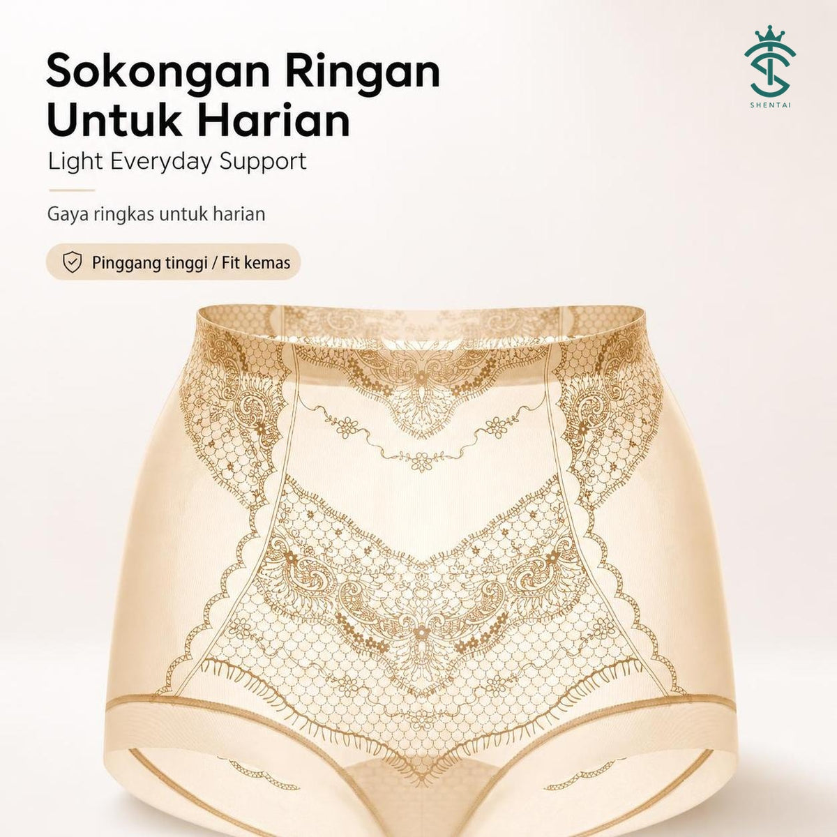 Seluar Dalam Wanita Tanpa Kesan Nipis Ringan, 6 Warna Selesa 113 – imej produk 3