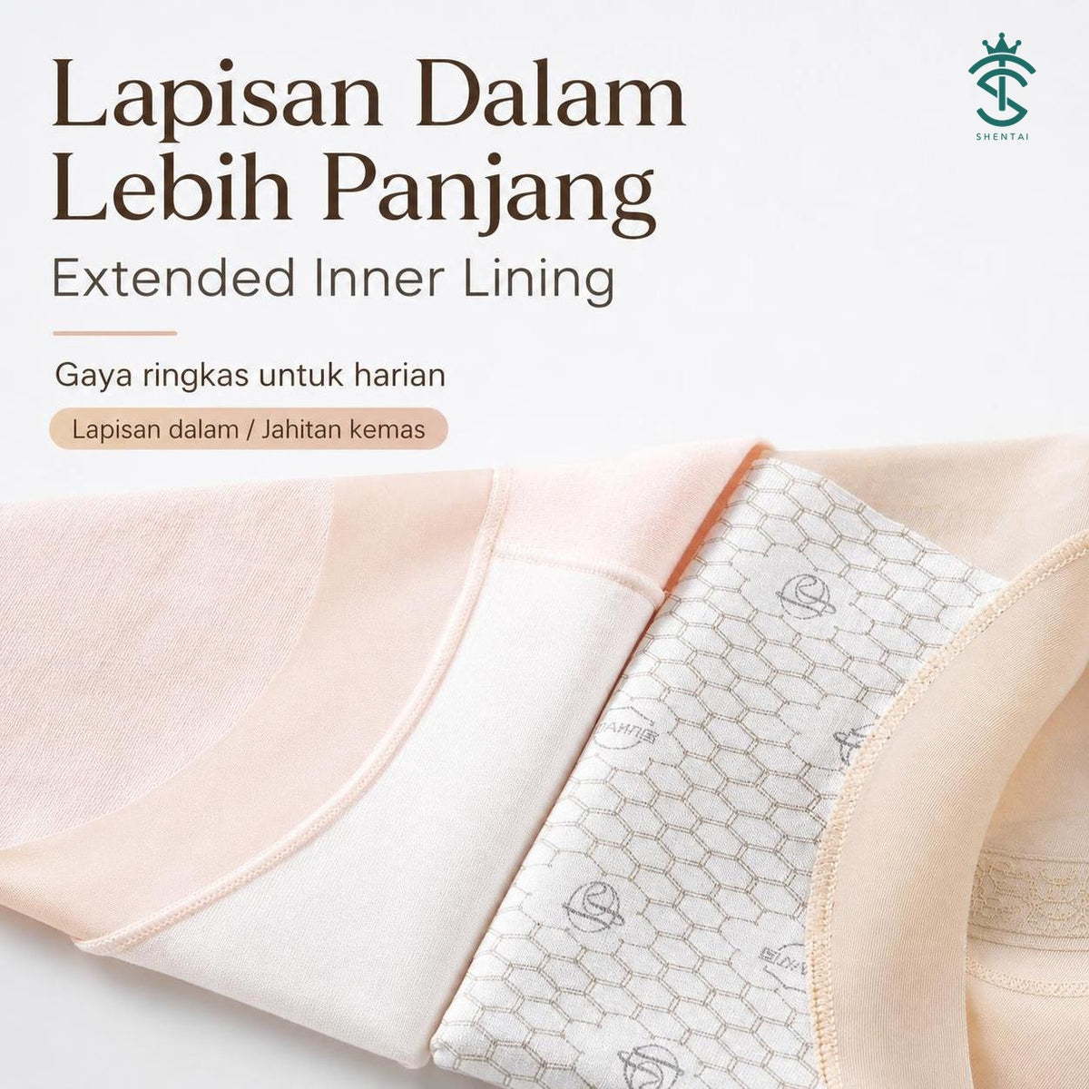 Seluar Dalam Wanita Tanpa Kesan Nipis Ringan, 6 Warna Selesa 113 – imej produk 5