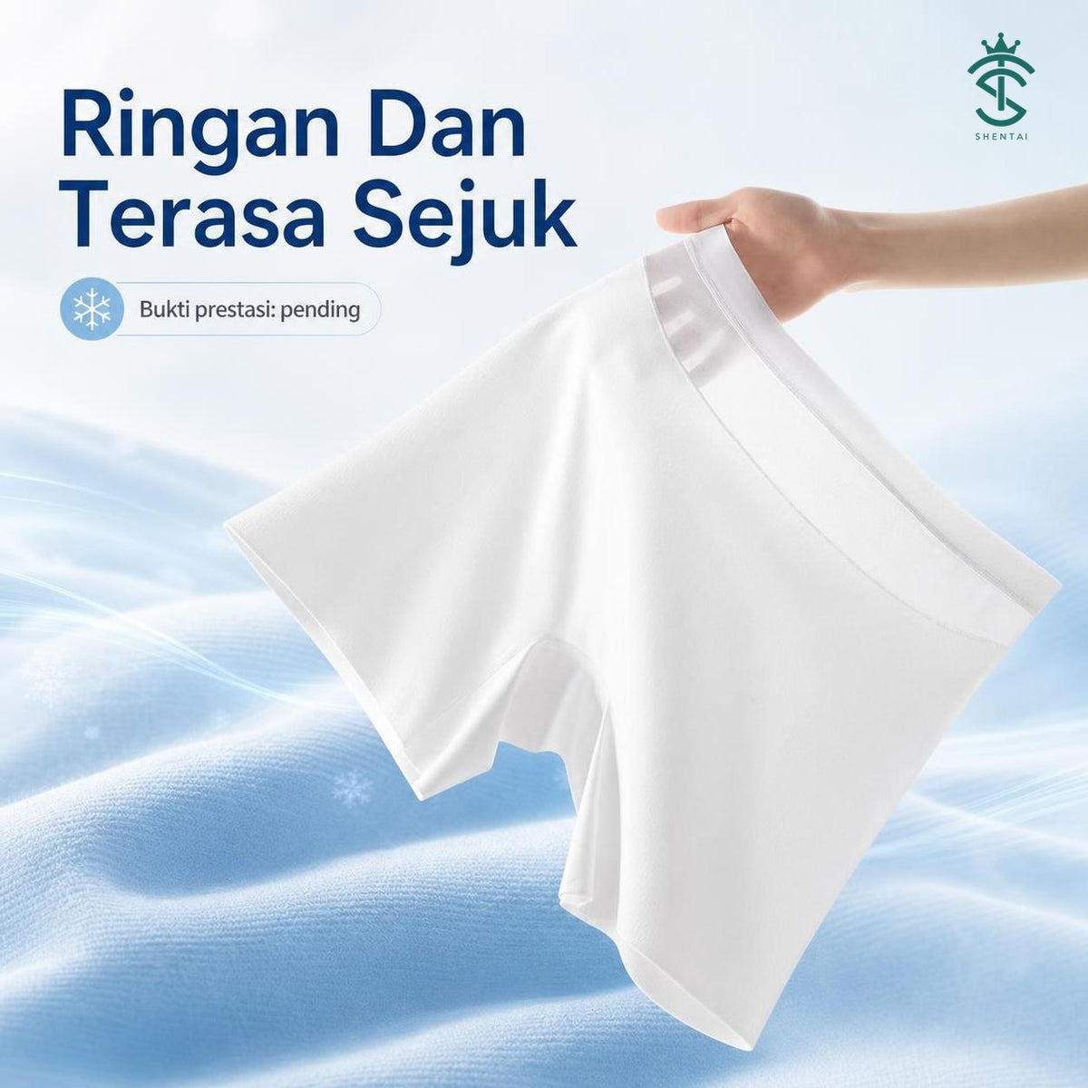 Seluar Pendek Dalaman Wanita Berhuruf, Ringan Selesa Tidak Bergulung 621 – imej produk 5