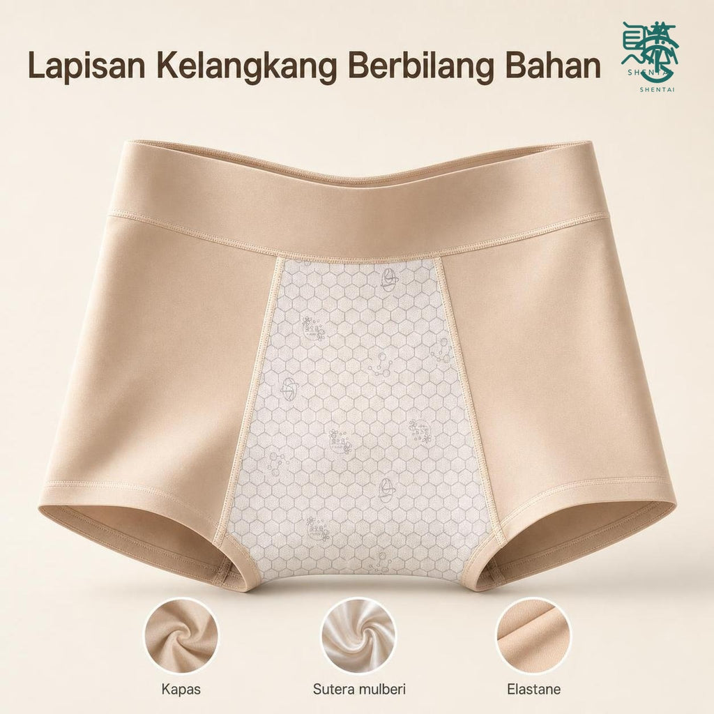 Seluar Pendek Dalaman Wanita Berhuruf, Ringan Selesa Tidak Bergulung 621 – imej produk 8