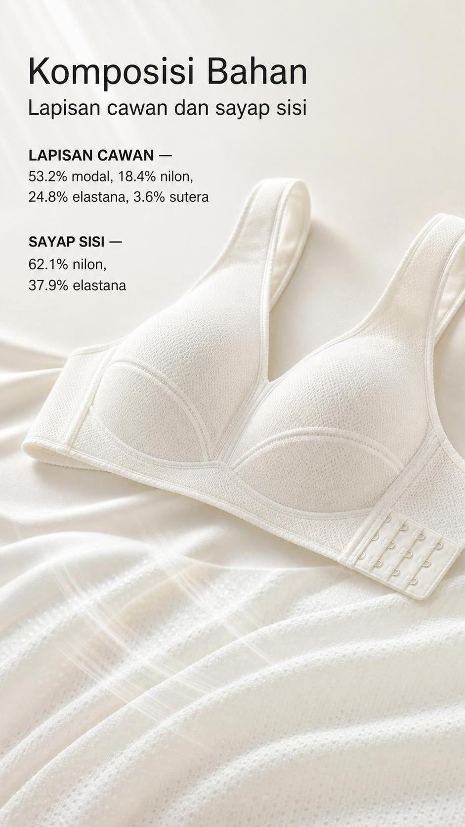 Soft-Shine Wide-Strap Wireless Bra – 8856, product detail 01