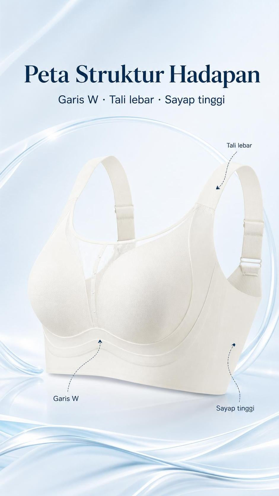Soft-Shine Wide-Strap Wireless Bra – 8856, product detail 02